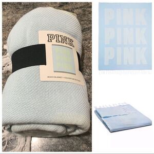 Víctorias Secret Pink Beach logo Blanket 50x60